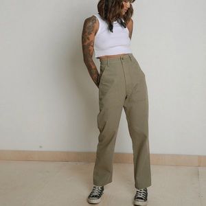 P&Co 304 Service Fatigue Pants - Olive UK8